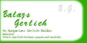 balazs gerlich business card